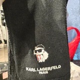 [S] KARL LAGERFELD BLACK L5KS8141-BLK SASSY CHOUPETTE LINED SCARF, 198913923780 (SKL1555)