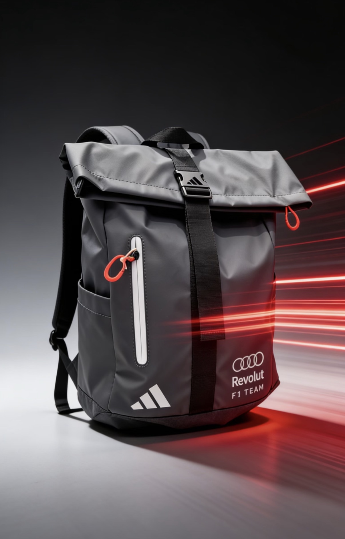 ADIDAS  AUDI F1 奧迪 賽車系列 後背包 雙肩後背包 運動包  黑色【KE9083】