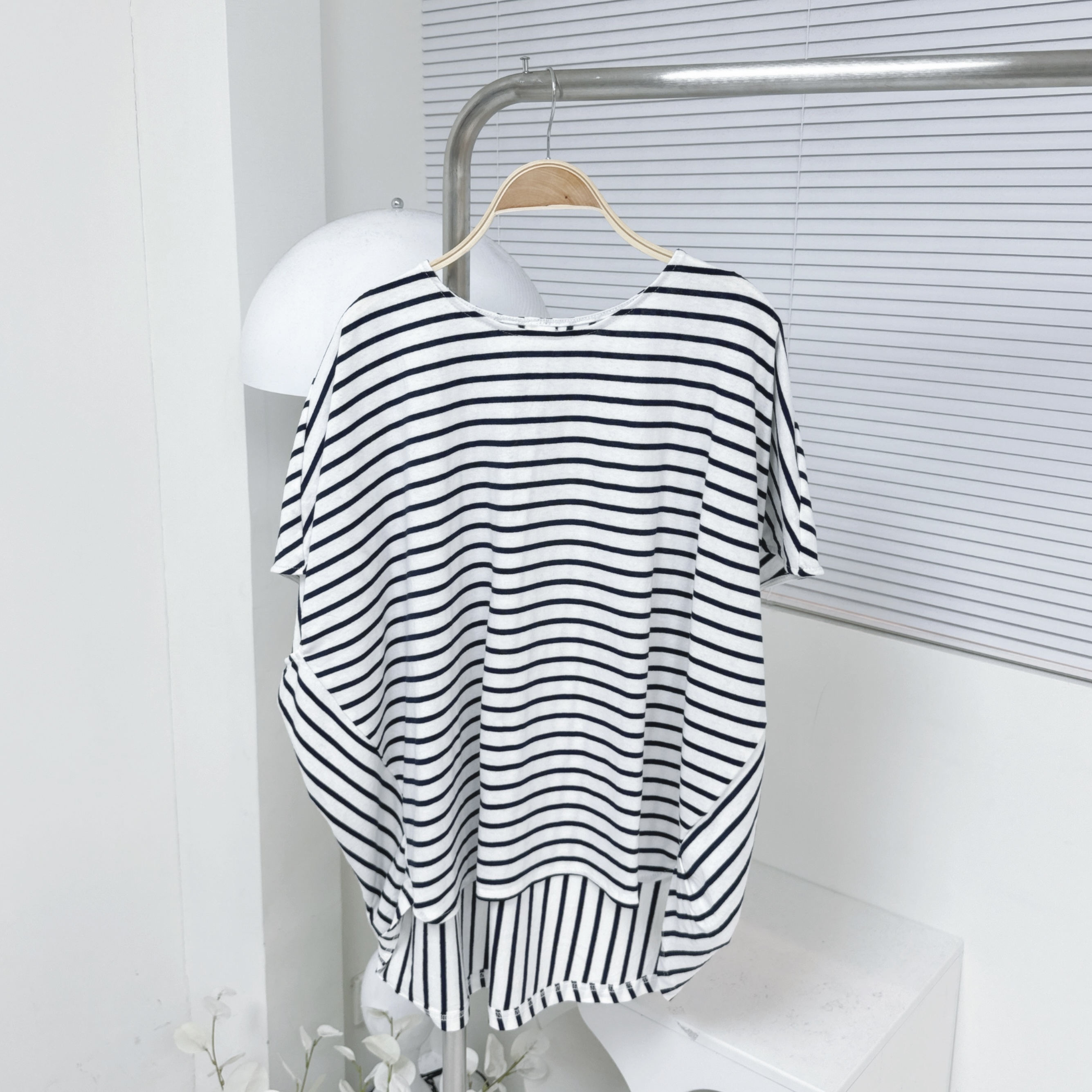 【廠家制】橫間蝙蝠袖TOP