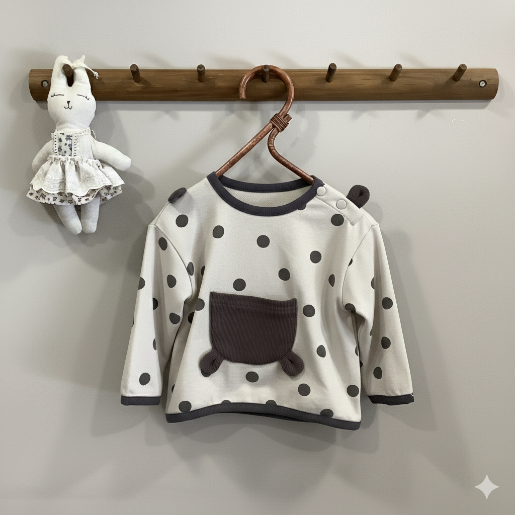 A04252點點熊耳上衣