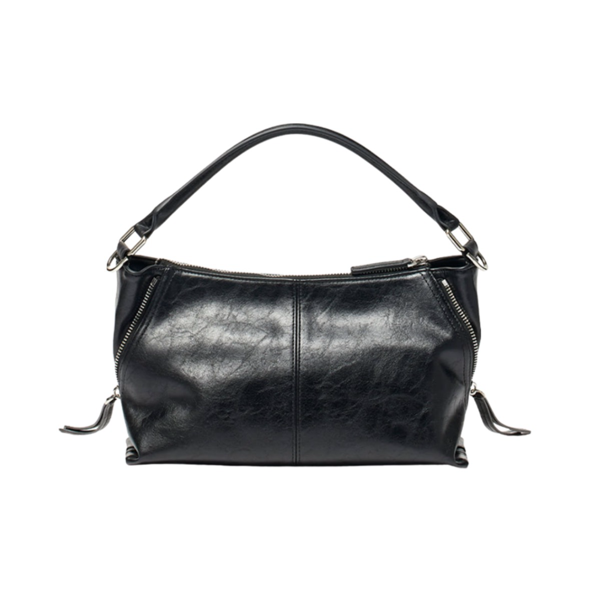 ［ Matin Kim ］側拉鍊兩用迷你斜背包 黑色