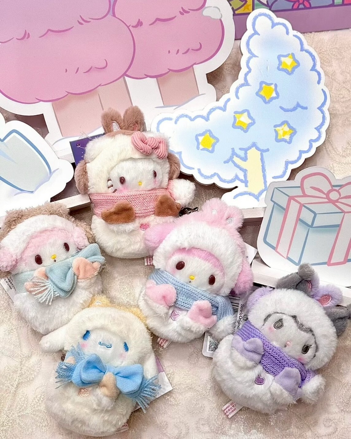 <正版授權>SANRIO 三麗鷗 堆雪人系列 毛絨 吊飾 掛件 共5款