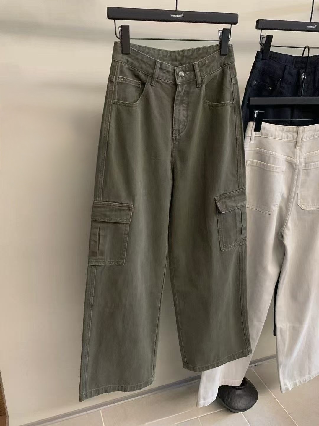 332 柔軟垂感工裝褲