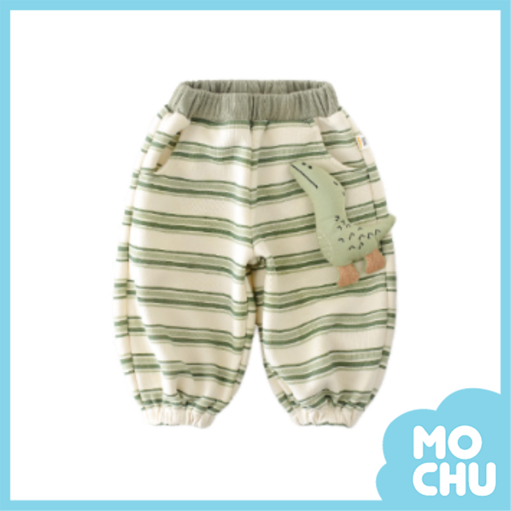 呆萌恐龍條紋縮口長褲