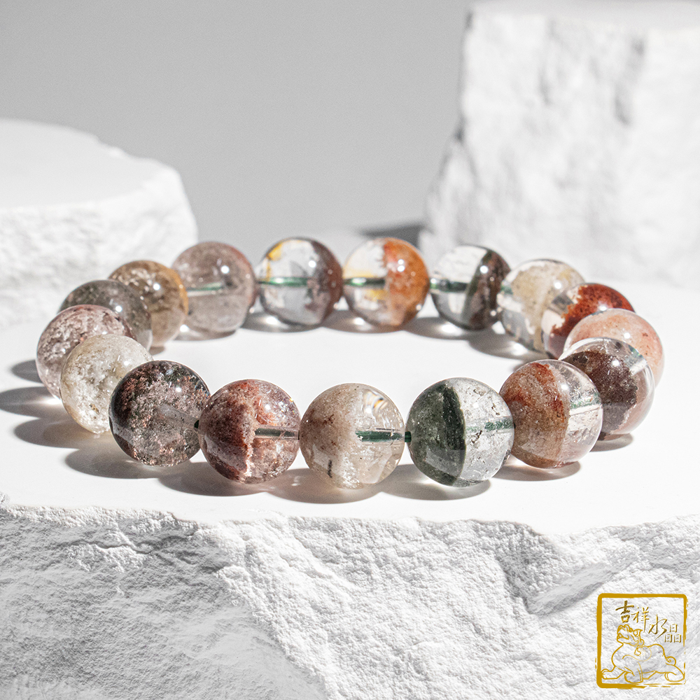彩幽靈聚寶盆手珠 12.8mm 財富機會