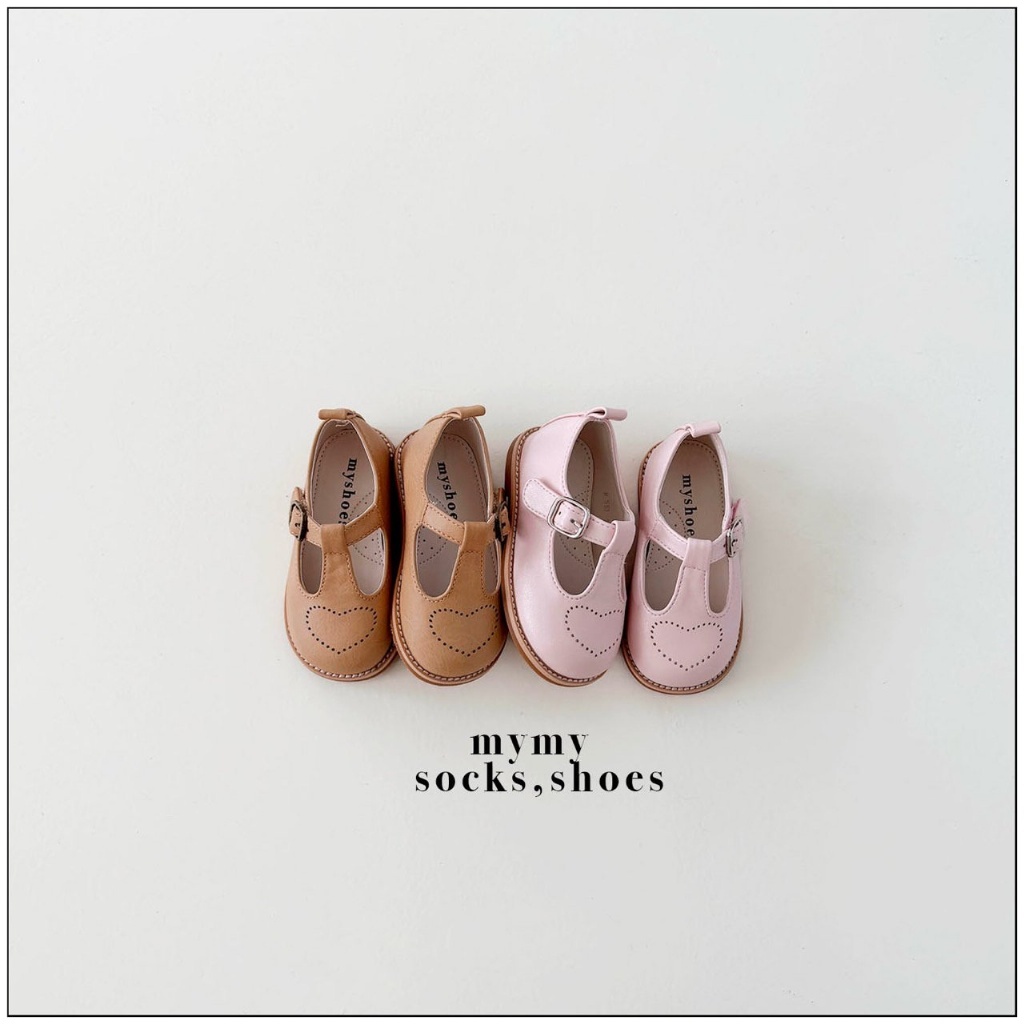 正韓春Mysocks 兩色甜美愛心娃娃鞋