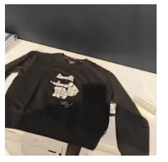 [S] KARL LAGERFELD BLACK TWEED CHOUPETTE SWEATSHIRT, L5TH7A91-BLK (SKL1564)