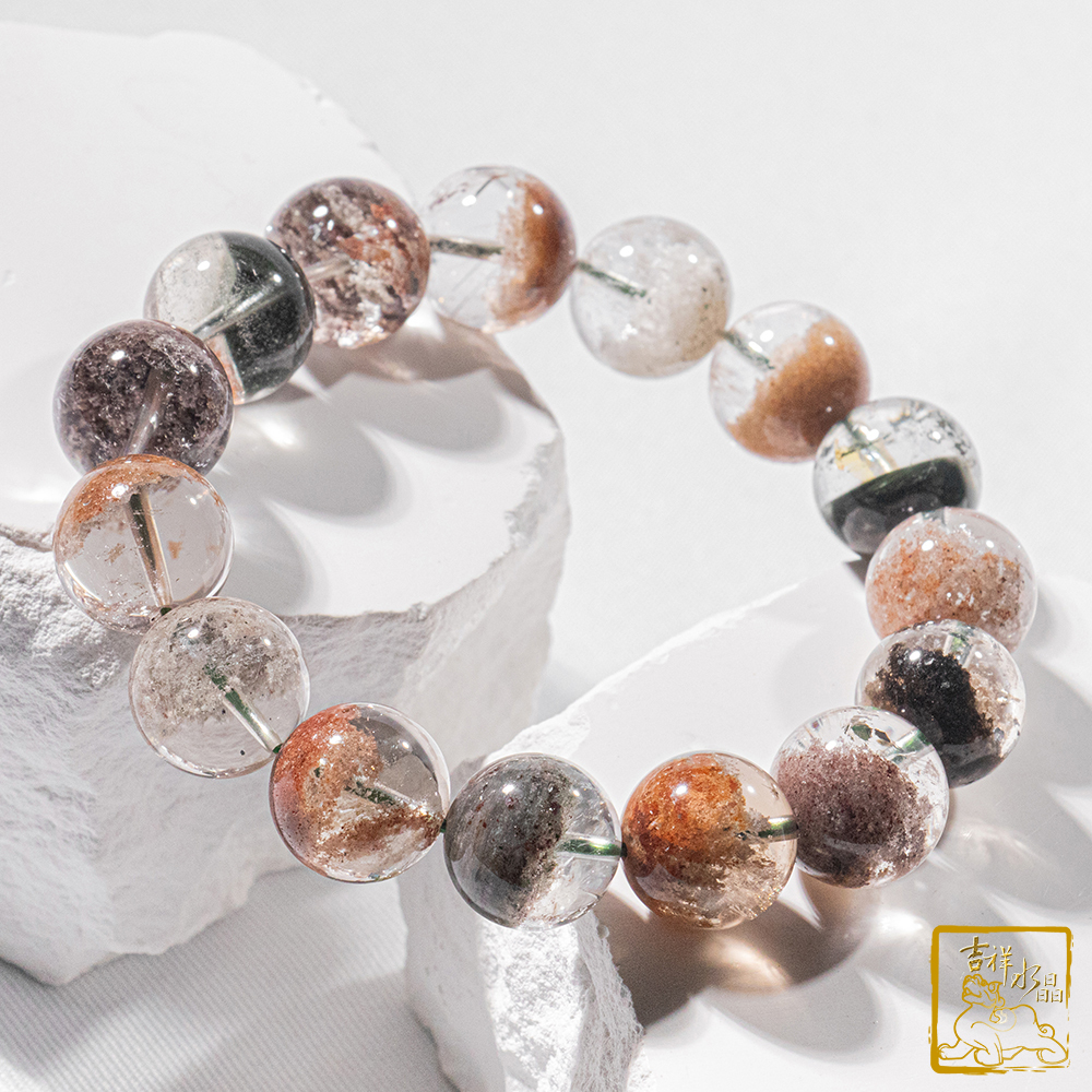 彩幽靈聚寶盆手珠 14.2mm 財富機會