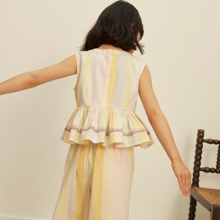 Apolina 繽紛條紋無袖套裝WINI TROUSER SET - PAINTERS -CARA No.9