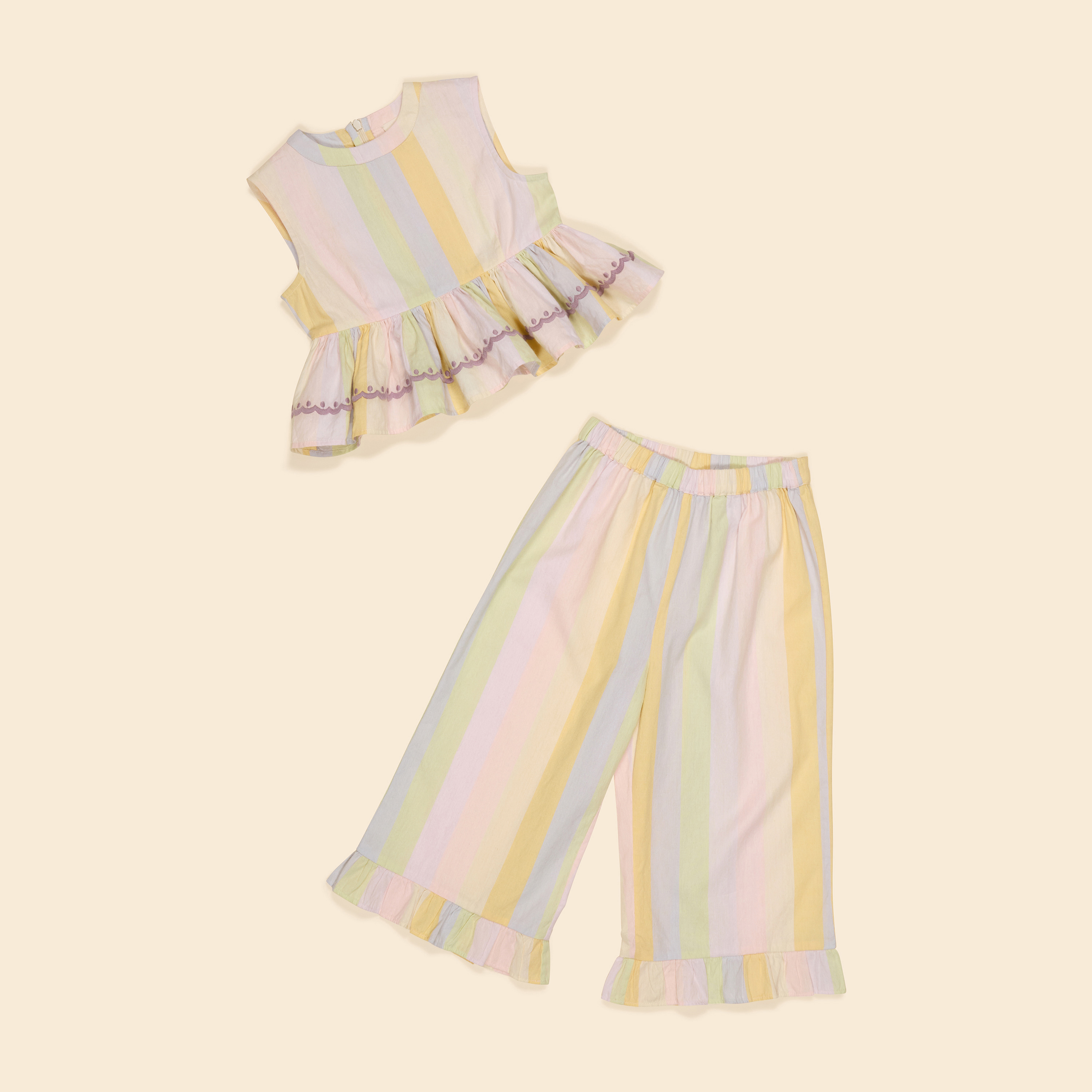 Apolina 繽紛條紋無袖套裝WINI TROUSER SET - PAINTERS -CARA No.9