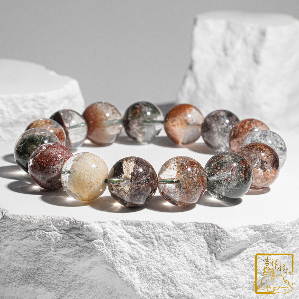 彩幽靈聚寶盆手珠 14.7mm 正能量