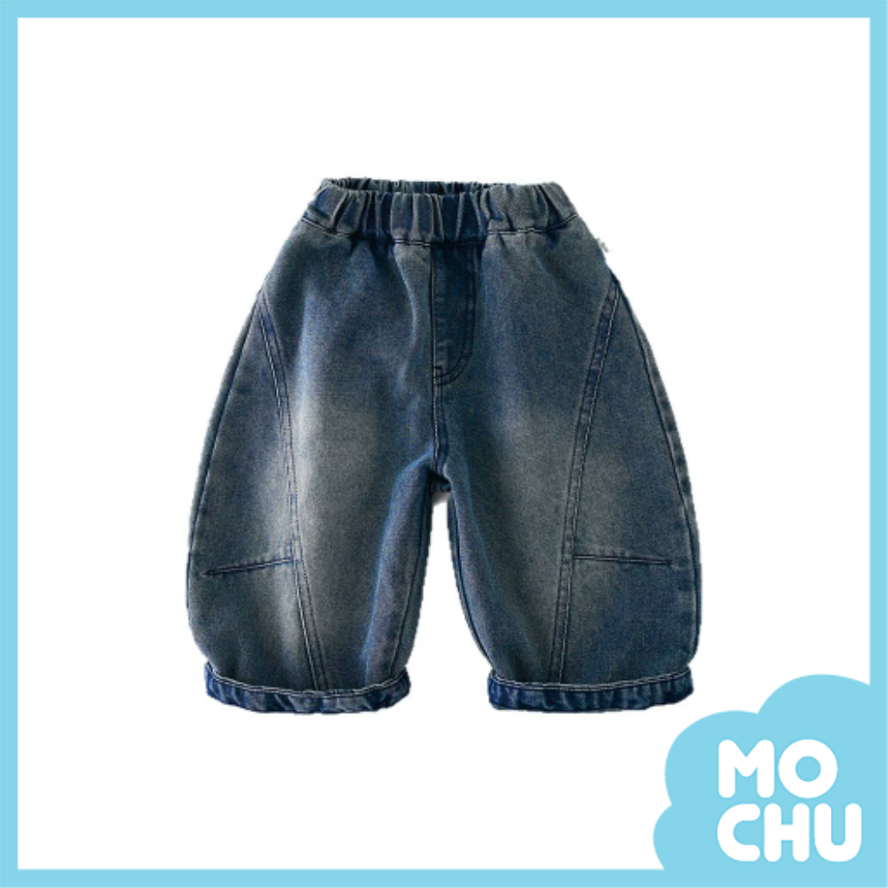 1977皮標闊腿牛仔長褲