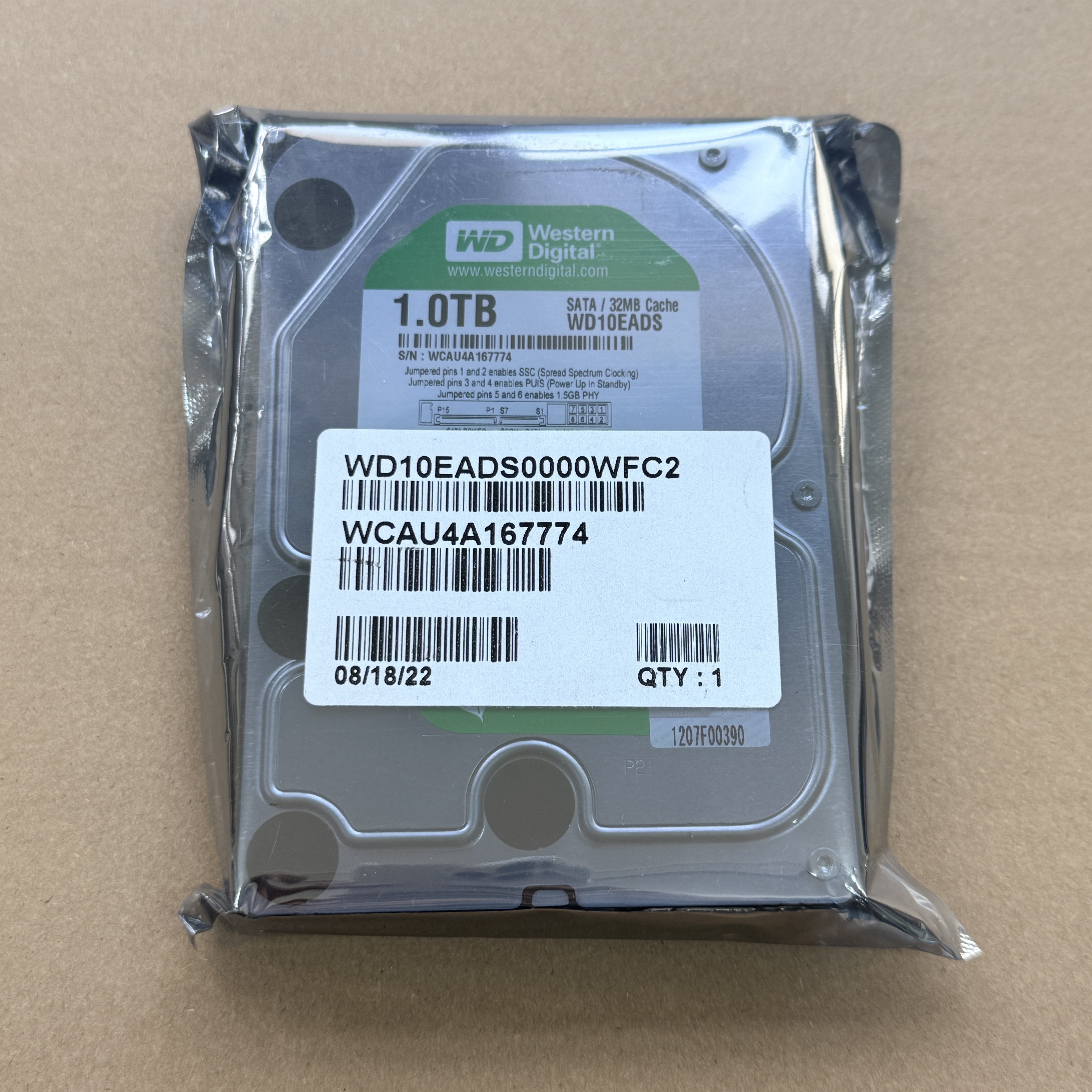WD10EADS WD 3.5" 1TB 7200RPM SATA HDD (翻新)