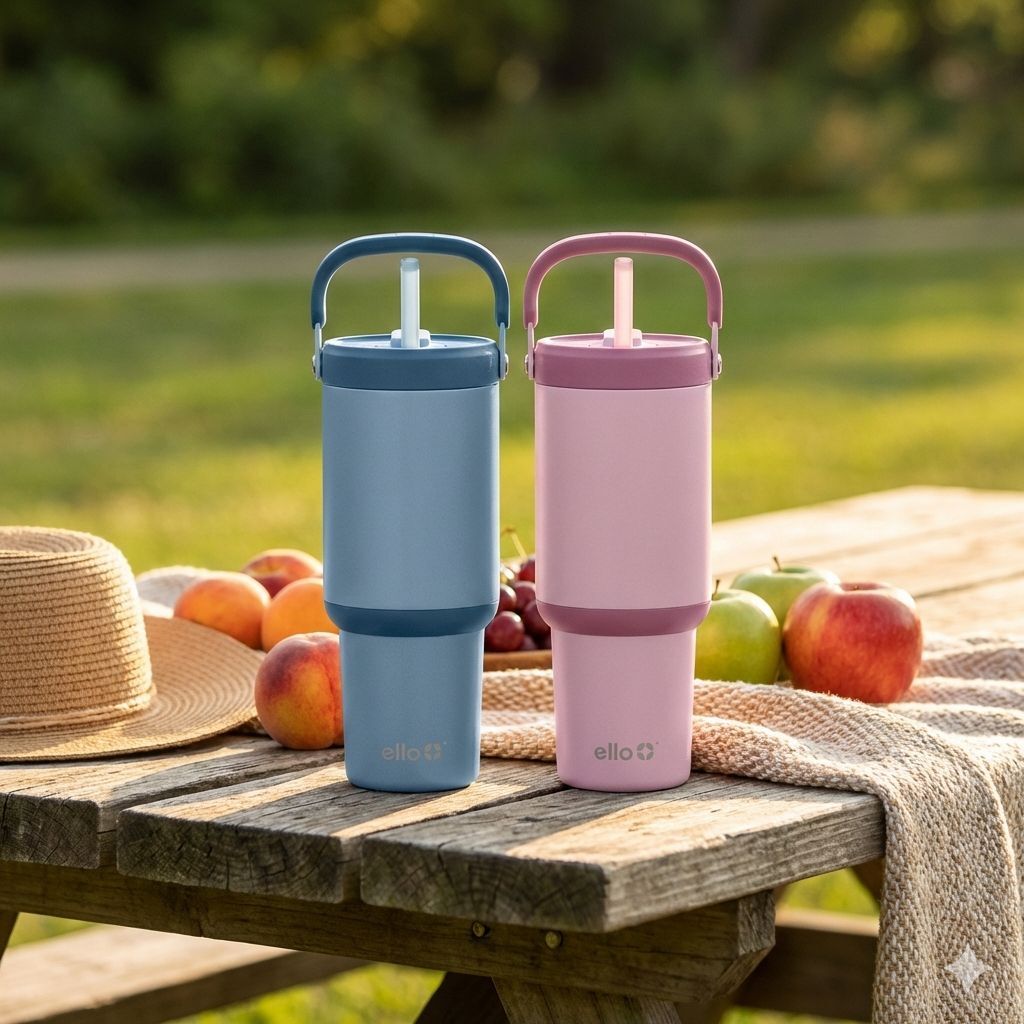 【預購】Ello Oasis Go K022402 防漏不鏽鋼保溫杯 30OZ (一套二樽)