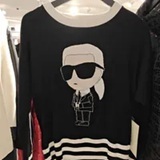 [S] KARL LAGERFELD BLACK KARL IN BLAZER SWEATER, L5ZSS731-BLK (SKL1573)