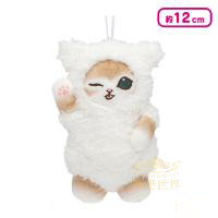 Mofusand 日版 Parade 12cm景品 睡衣系列 - 白色睡衣貓公仔