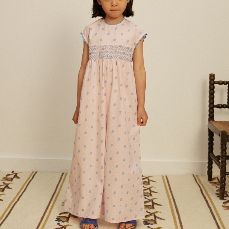 Apolina 滿滿花兒花邊寬鬆連身褲 GIGI JUMPSUIT - STUDIO CALICO PINK