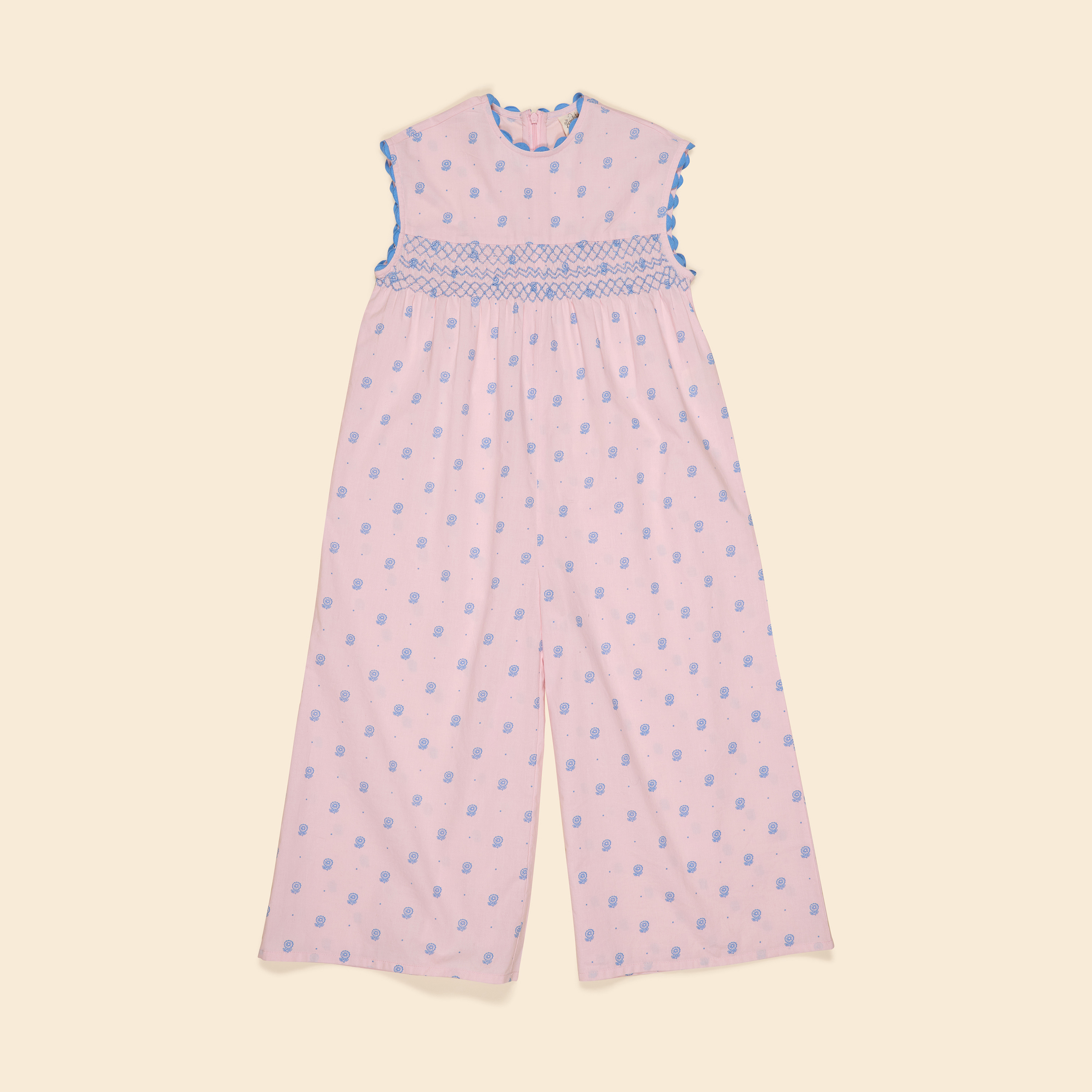 Apolina 滿滿花兒花邊寬鬆連身褲 GIGI JUMPSUIT - STUDIO CALICO PINK