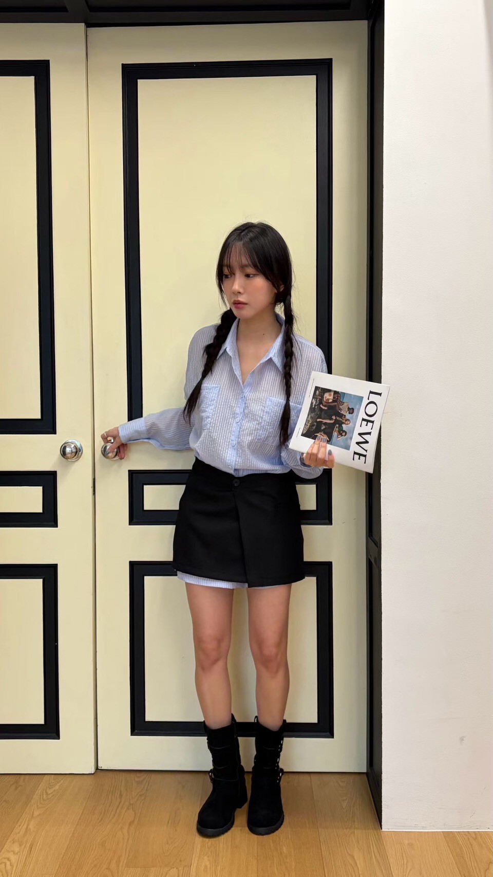 兩件式一片褲裙