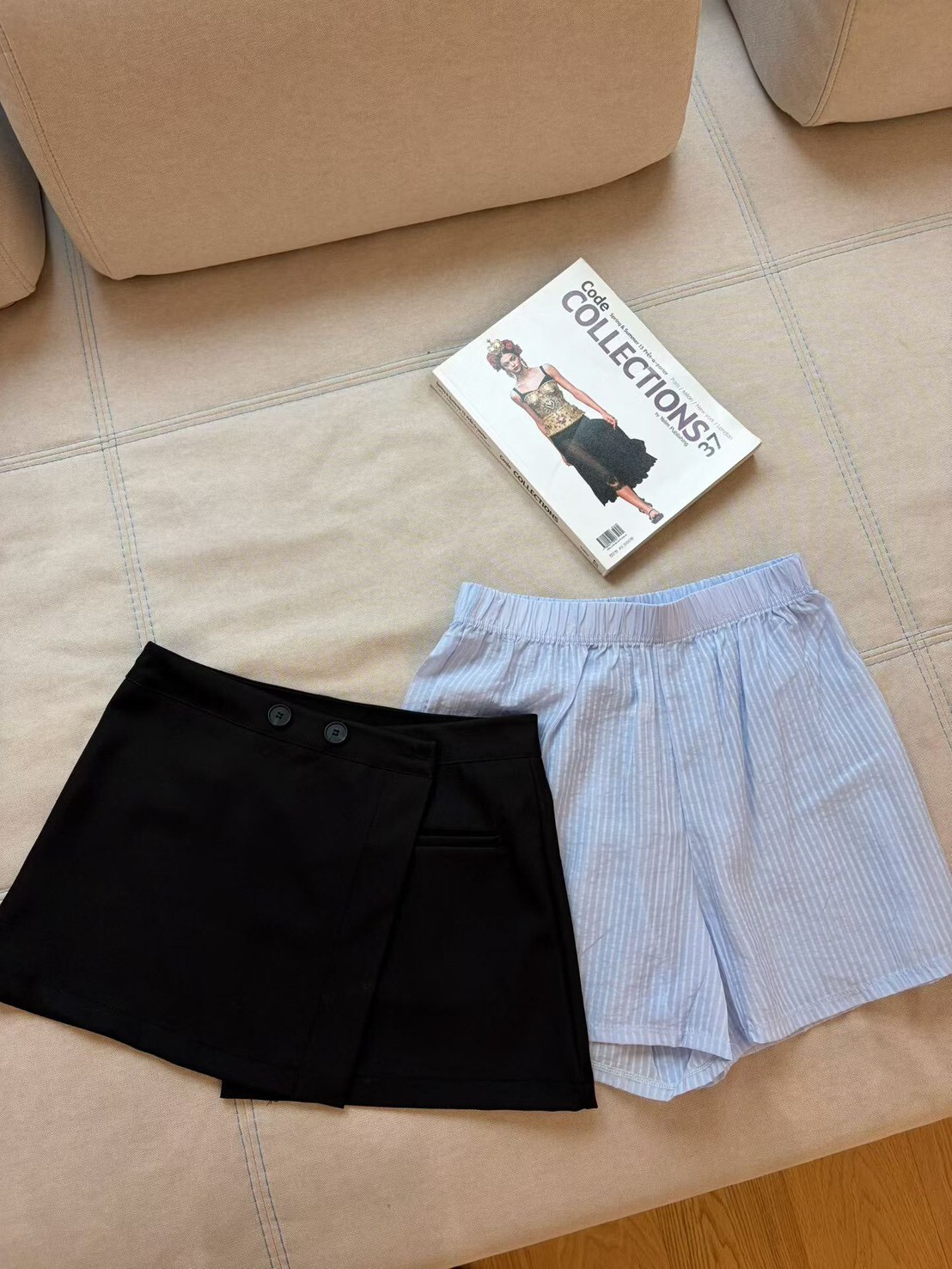 兩件式一片褲裙