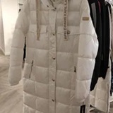 [S] KARL LAGERFELD WHITE MAXI PUFFER WITH KL BUTTONS, LWQMD186-WHT (SKL1580)