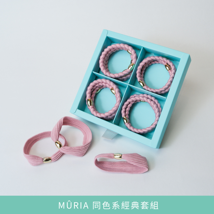 MÛRIA 同色系經典套組｜大髮圈＋小髮圈＋緞帶圈
