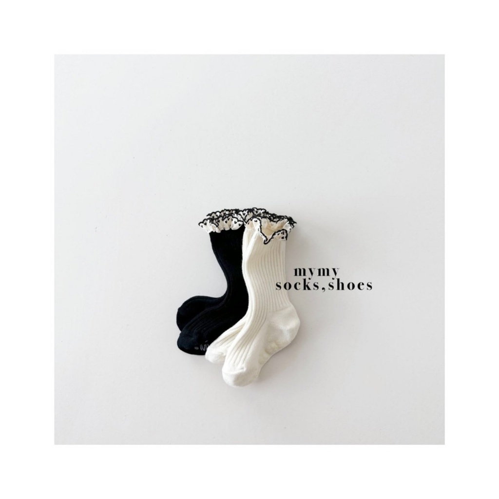 正韓春Mysocks 愛心拼接襪襪(一組兩入)