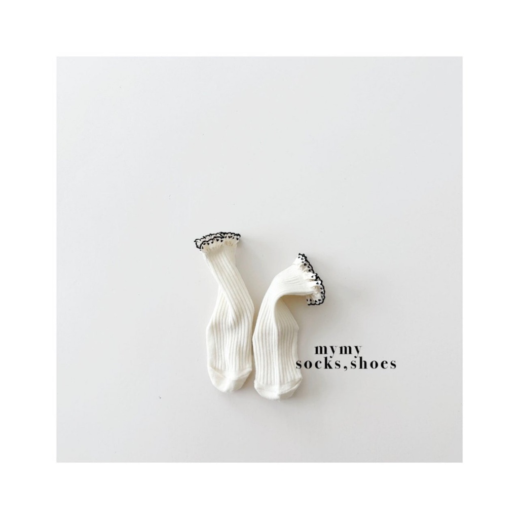 正韓春Mysocks 愛心拼接襪襪(一組兩入)