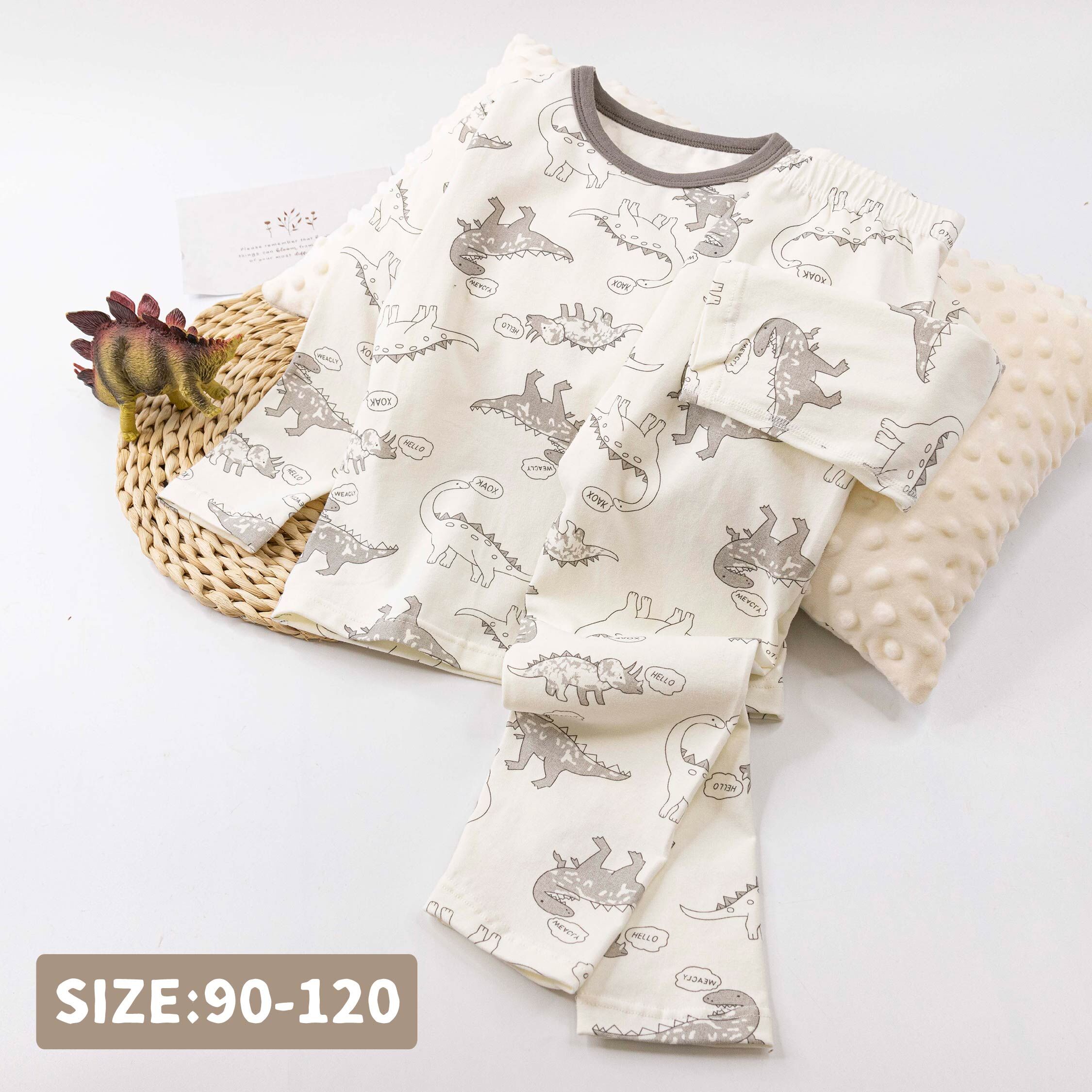 衣拉語【JL5550】卡通塗鴉風恐龍睡衣套裝