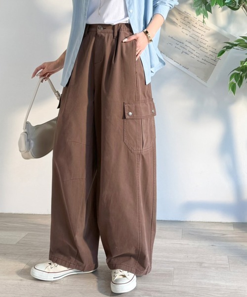 日本🇯🇵連線 JAVA 舒適棉質工裝寬褲 腰部後鬆緊 男女可穿 寬褲 工裝褲 牛仔褲 闊腿褲 落地褲 3色(任買兩件7-11免運)/預購