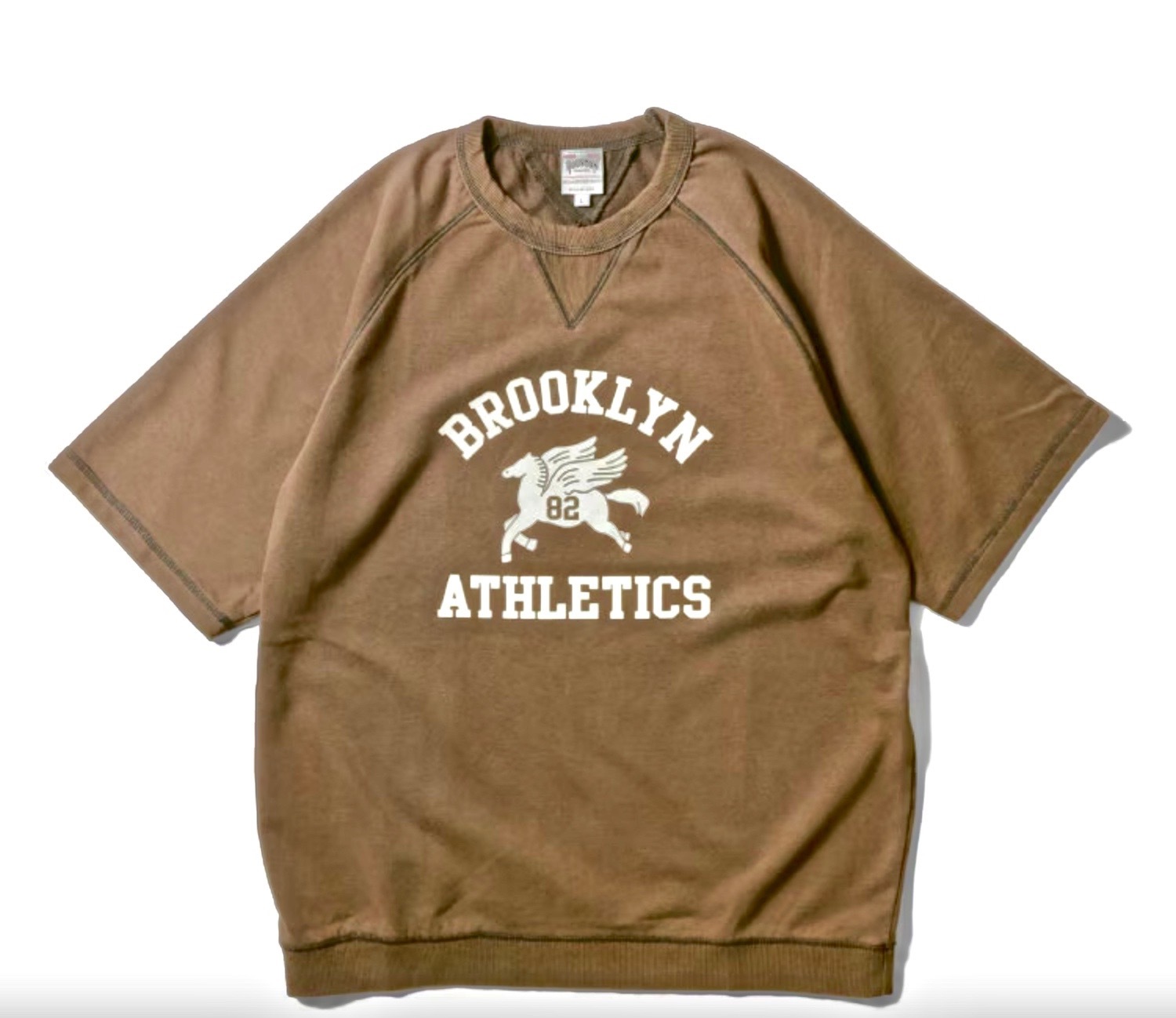 HOUSTON POWDER WASH S/S 短袖型輕薄 SWEAT(BROOKLYN) / CHARCOAL