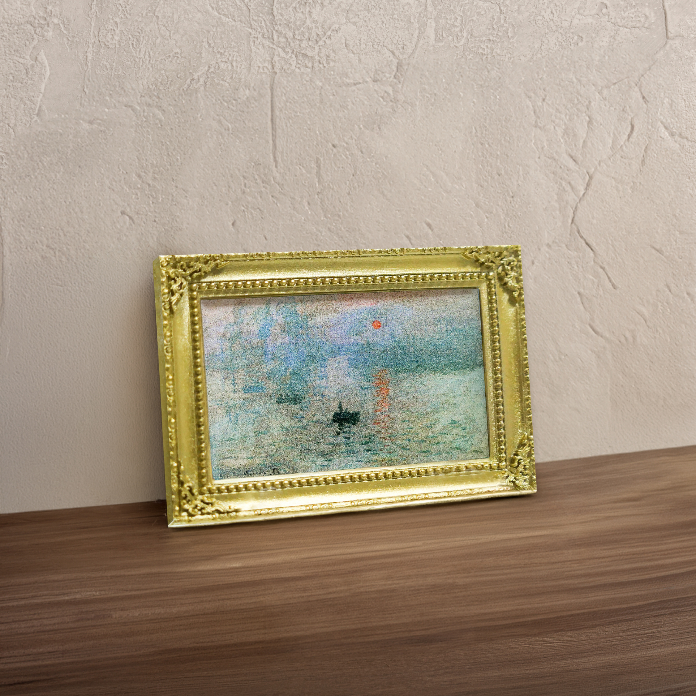 藝術立體畫框冰箱貼｜莫內《日出印象》