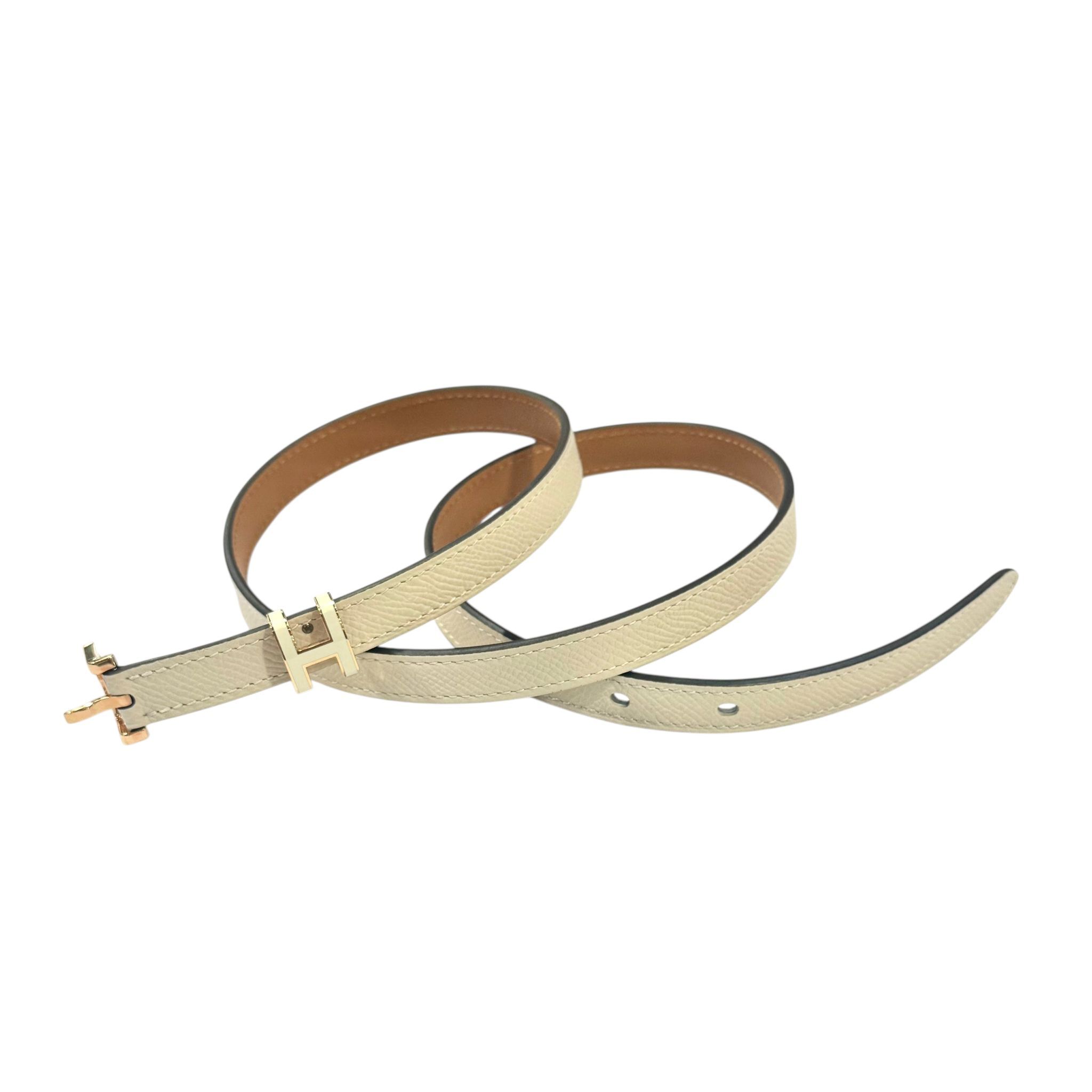 全新HERMES皮帶 75碼 女士幼BELT 15MM  NATA GOLD EPSOM #BRAND NEW #香榭站正品