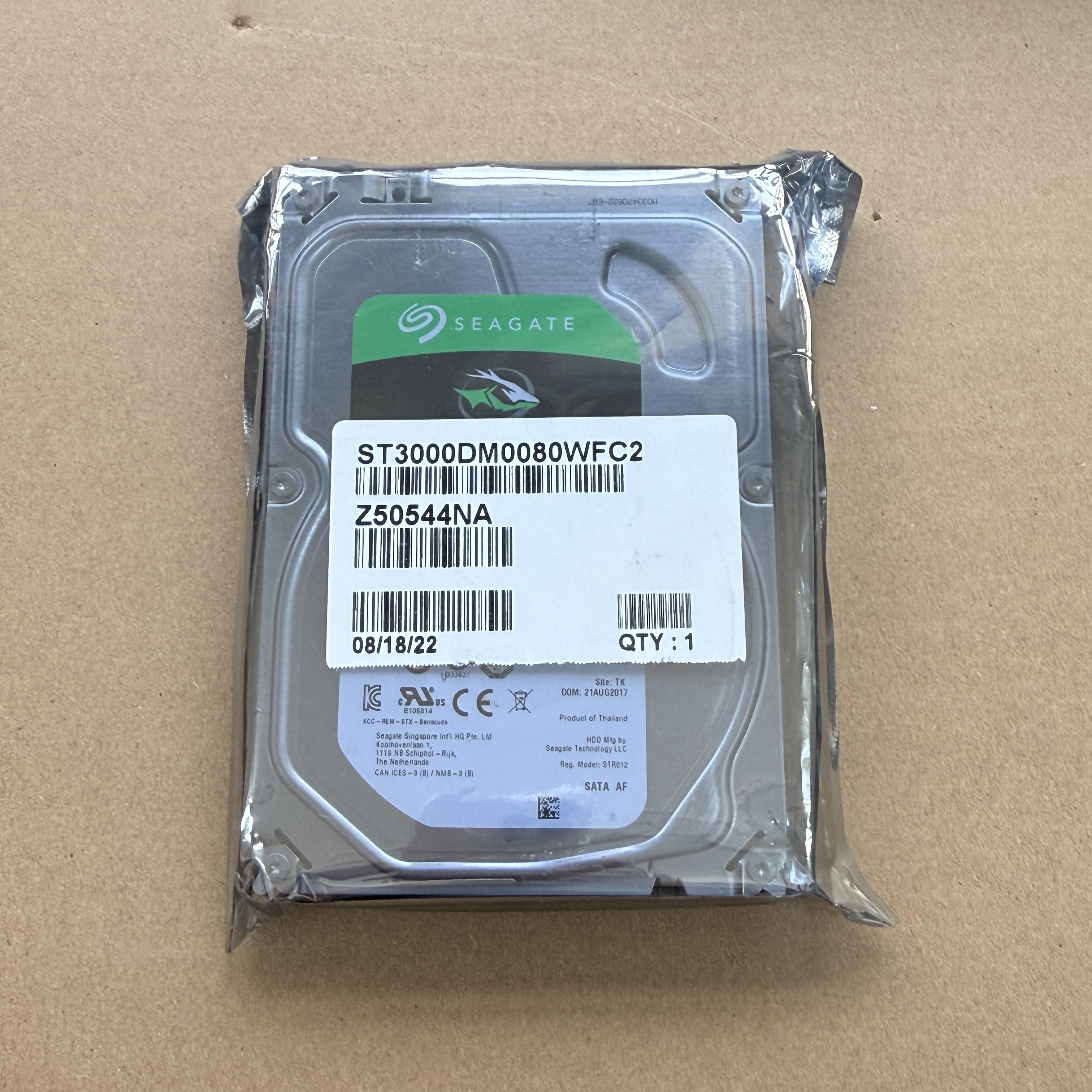 ST3000DM008 SEAGATE 3.5" 3TB SATA3 6GB/S /64MB HDD (翻新)