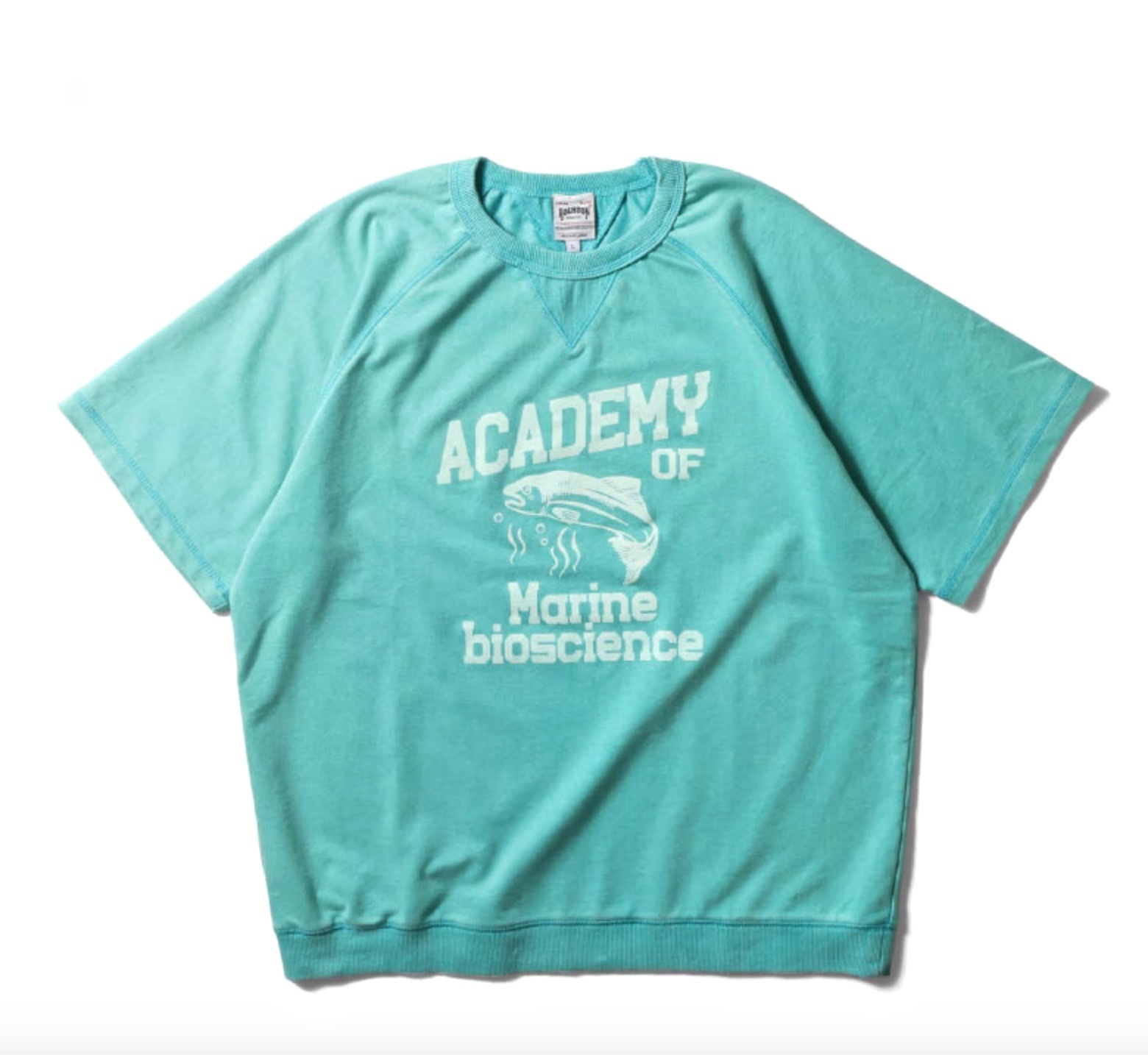 HOUSTON POWDER WASH S/S 短袖型輕薄 SWEAT(ACADEMY) / MINT