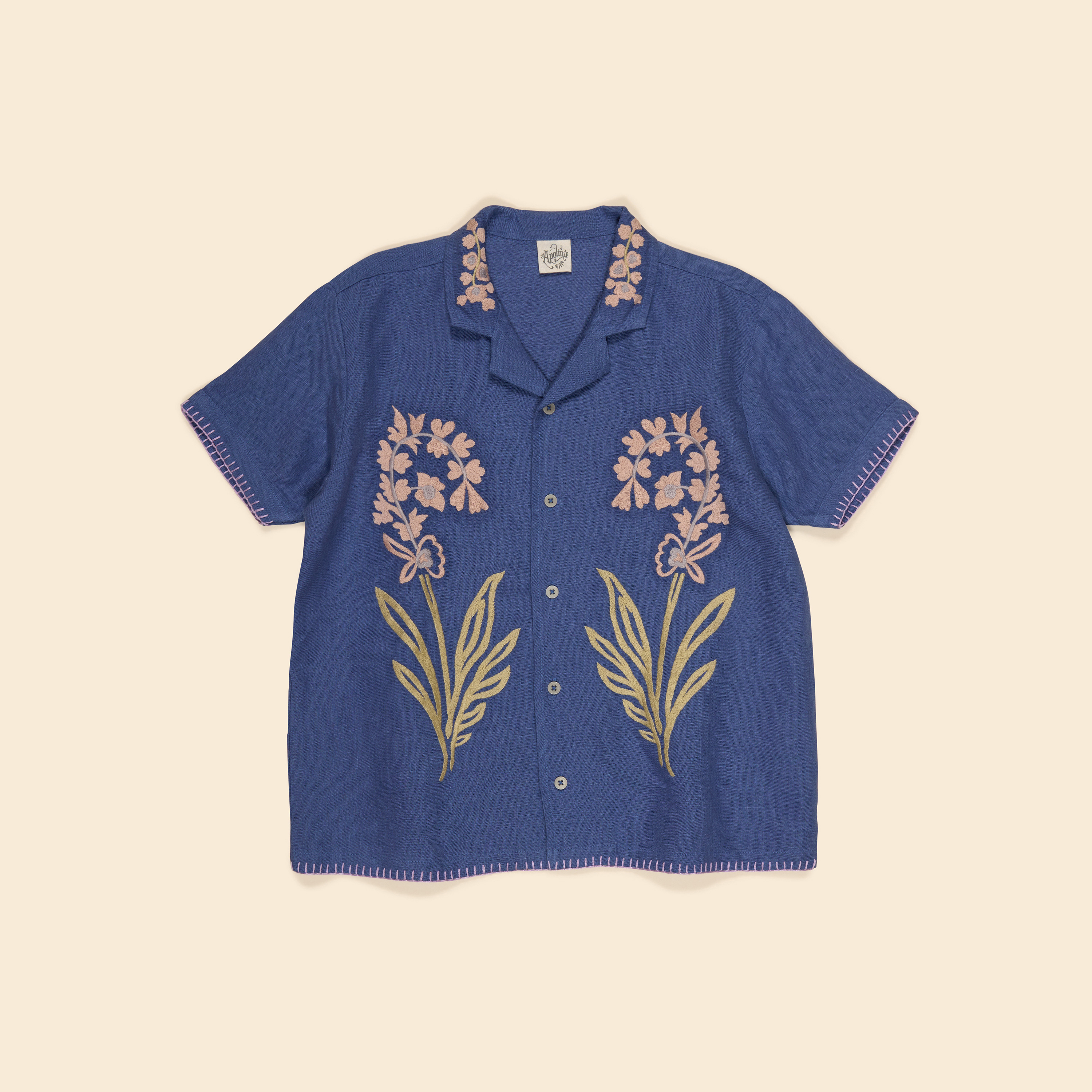 Apolina 復古西部風情襯衫 DONNY EMBROIDERED SHIRT - AZUL
