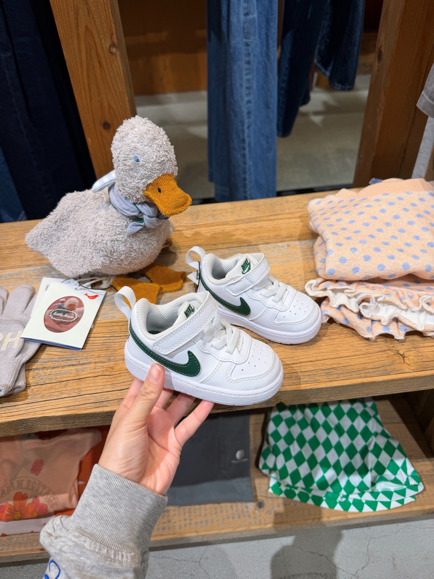 Nike Court Borough Low 日本限定 白綠 白色 魔鬼氈 小童 童鞋 DV5458-133