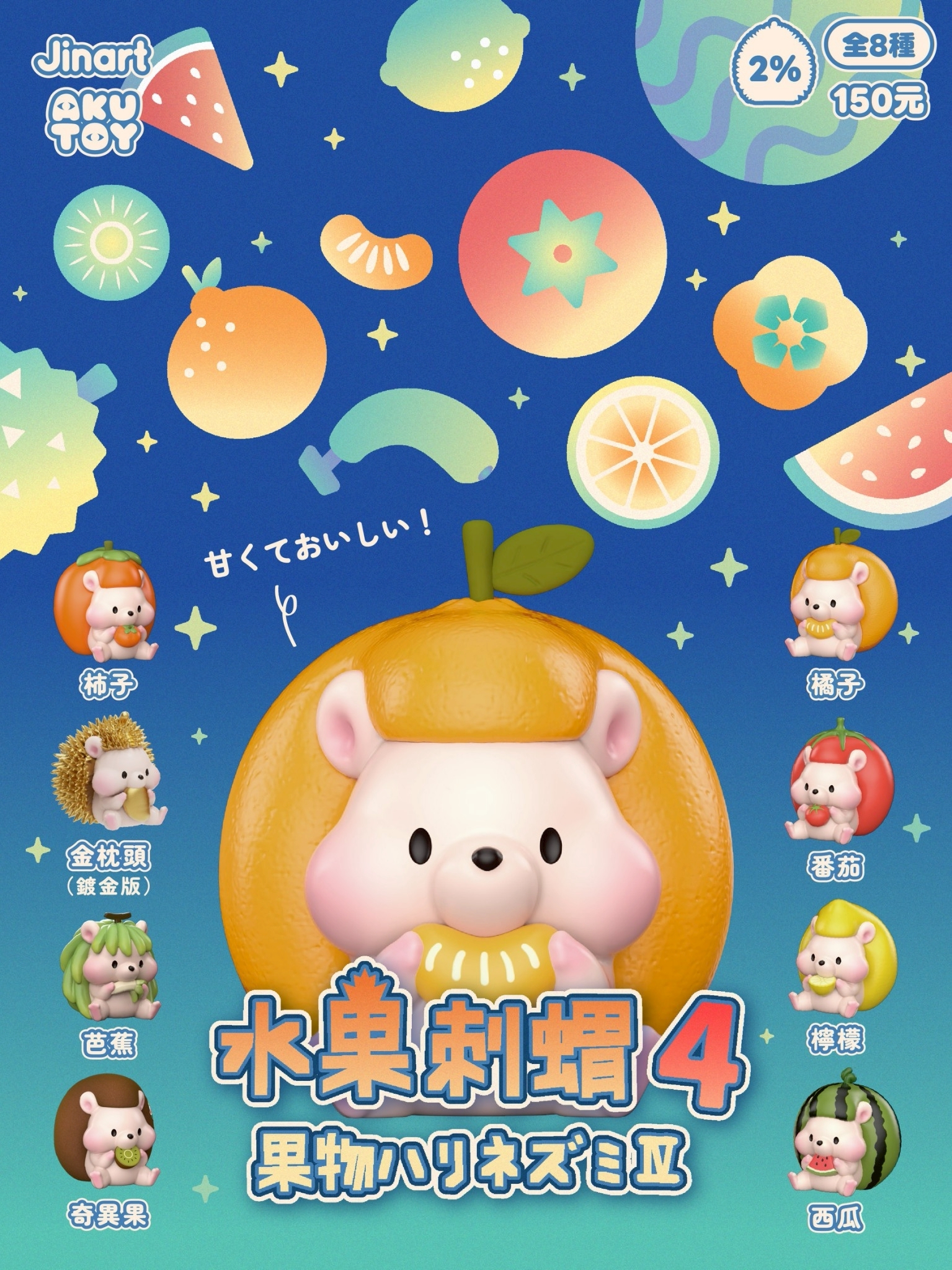 【2026年7月預購/全套販售】水果刺蝟系列4.0公仔 (全套8款)
