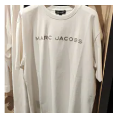 [S] MARC JACOBS CHALK C602C06PF21-177 LOGO EMBROIDERY OVERSIZED T-SHIRT, 191267938486 (SMJ659)