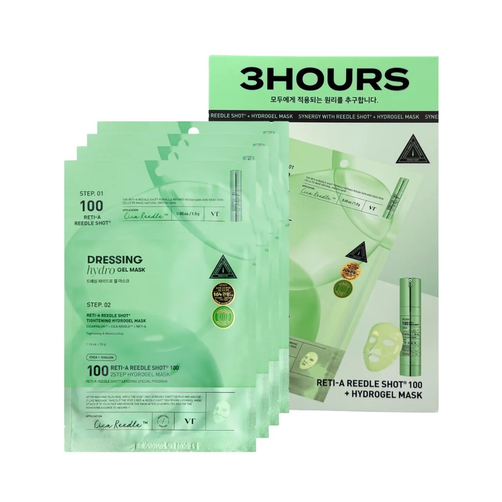 HKWG0224-020 VT - 二合一A醇微針精華100 2-Step水凝膠面膜 4片/盒