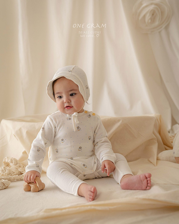 正韓春1gram 兩色大白鵝包屁衣