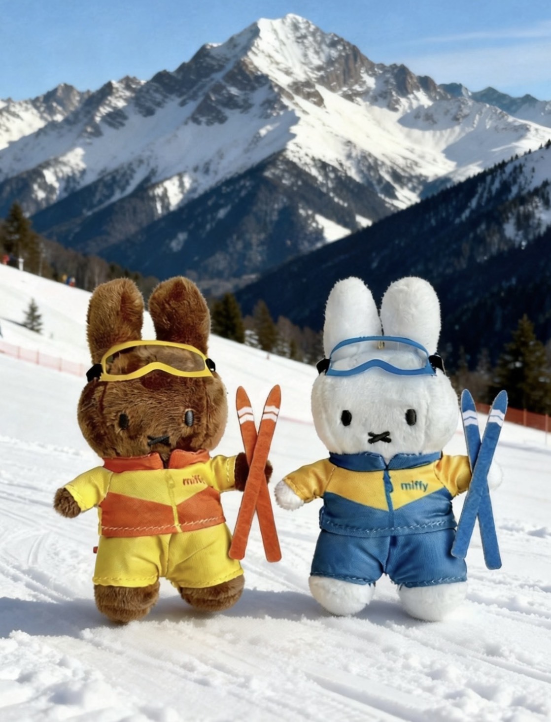韓國限定 MIFFY 冬奧系列 滑雪米菲 玩偶吊飾