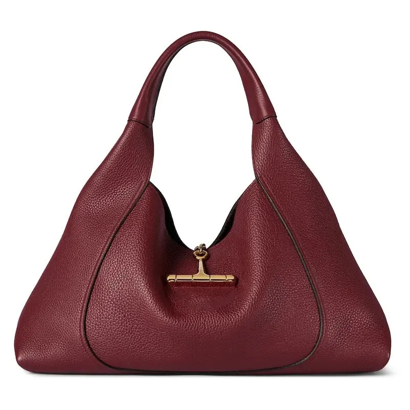 G牌同款 T字扣真皮手提包