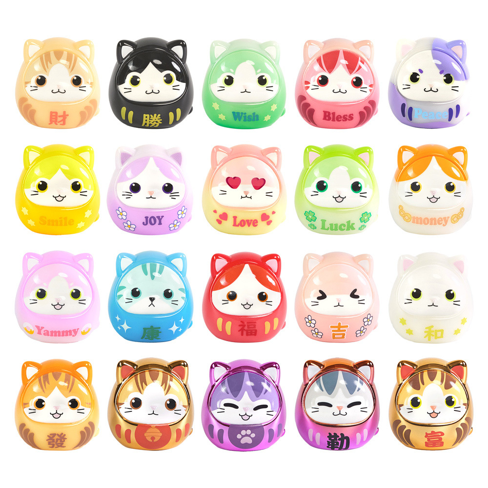 開運達摩貓咪簽筒系列 隨機一入