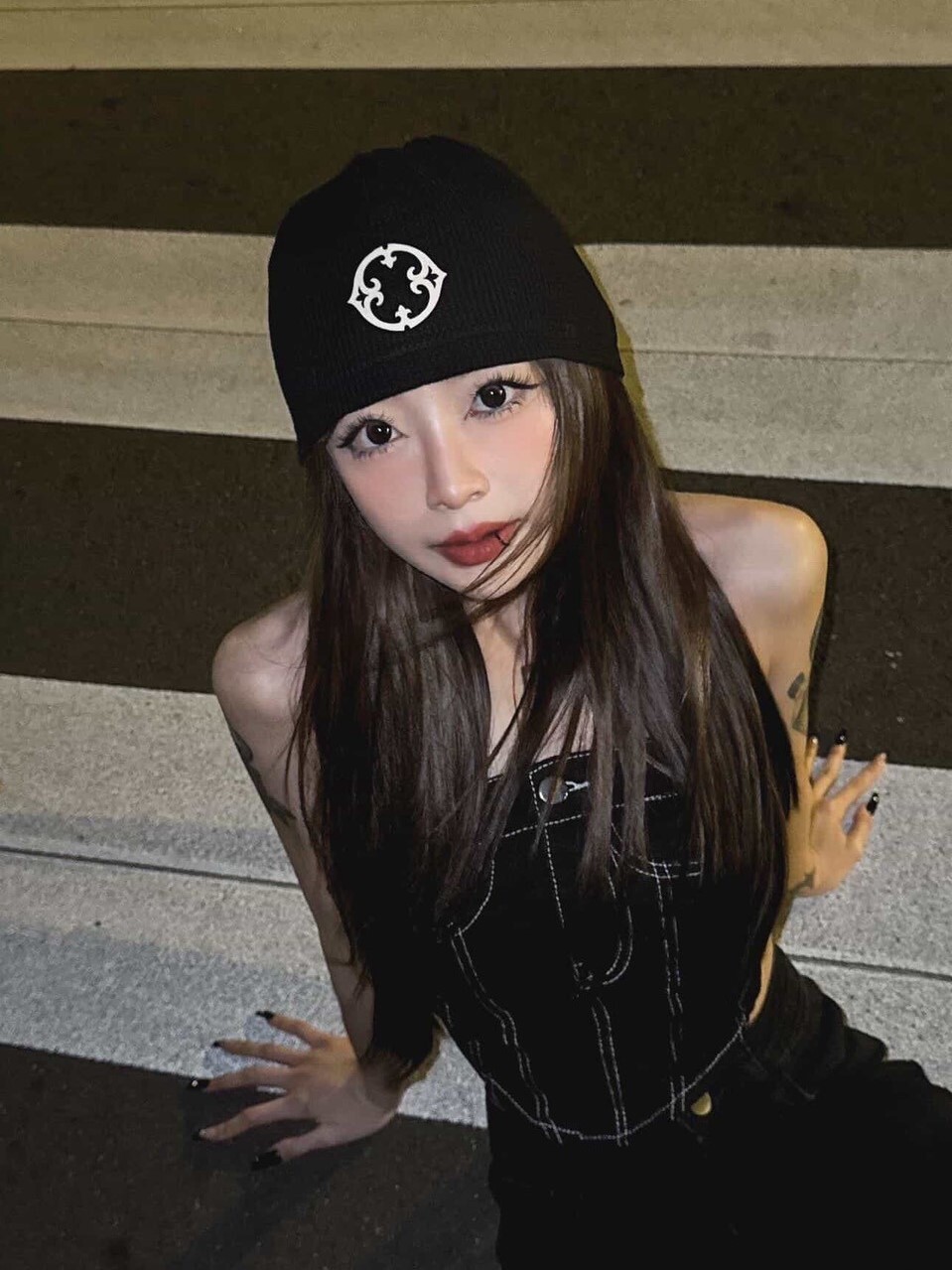 Orphans Club 華夫格Logo黑色冷帽 ‘’ Waffle Knit Logo Black Beanie ‘’