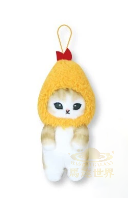 Mofusand Ebi-nyan 系列【蝦頭飾（米色）】吉祥物毛絨玩具 10cm