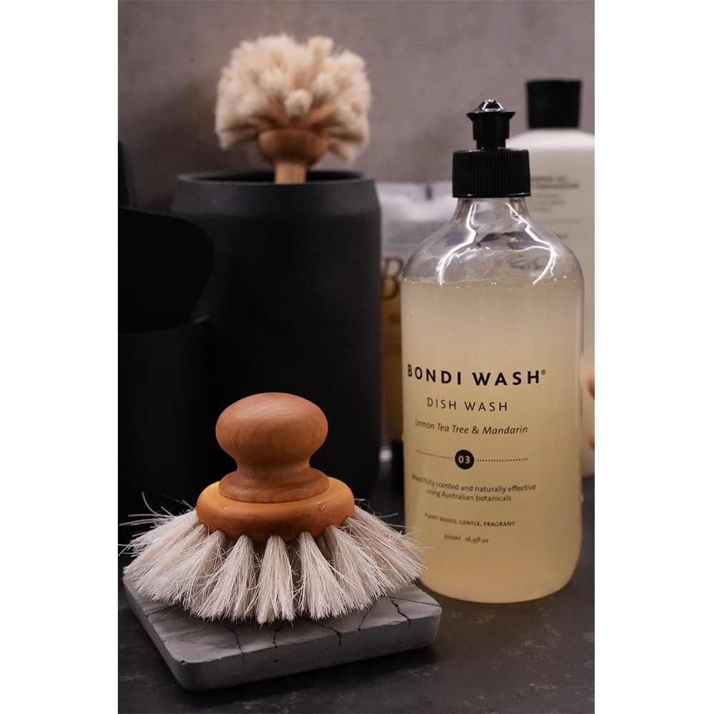 (預購3/31)瑞典iris hantverk 圓形馬毛洗碗刷(握柄款)