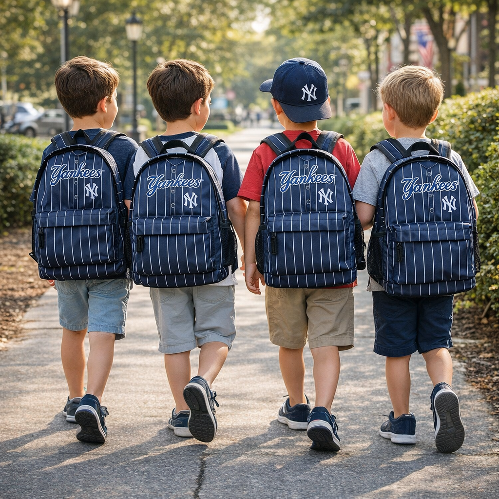 【預購】J0224604  MLB 藍色條紋小童雙肩包（100個限定）MBBKM181