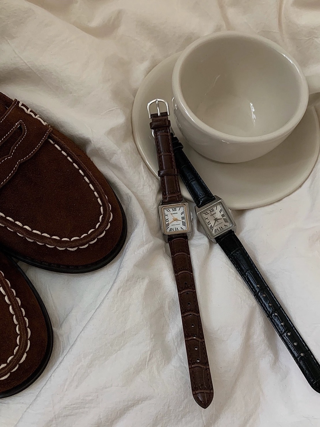 CASIO STANDARD系列 VINTAGE 復古文藝 小方塊 石英機芯 皮革錶帶