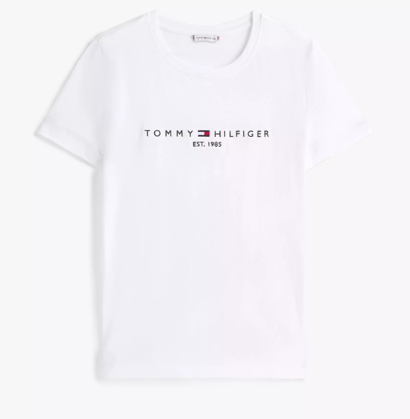 [S] TOMMY HILFIGER BLANC WOMEN'S ORAGANIC COTTON T-SHIRT, 76J4888-100 (STH1624)